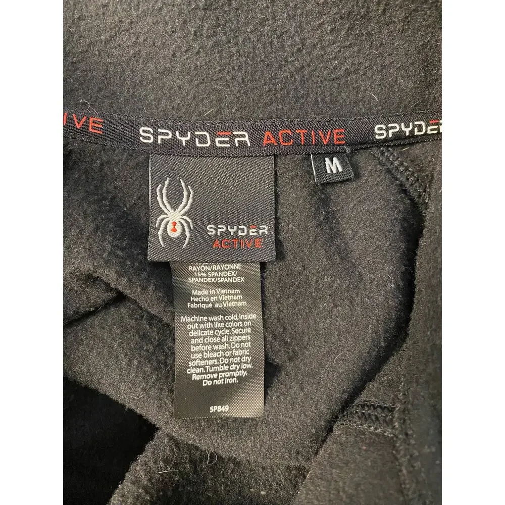 Spyder Women’s Black Athletic Jacket Size M Gym‎ Casual Fall Winter Hiking - Picture 2 of 8
